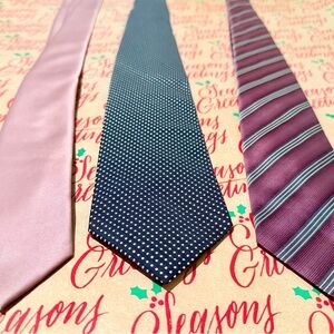 Mi Classic Navy and Pink Tie Set